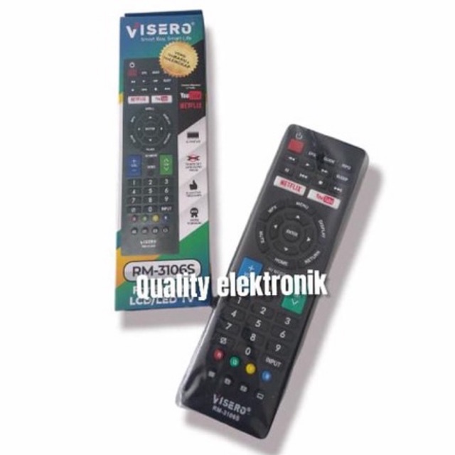 REMOTE TV SMART UNTUK SHARP LCD LED RM3106S VISERO TANPA SETTING LANGSUNG PAKAI