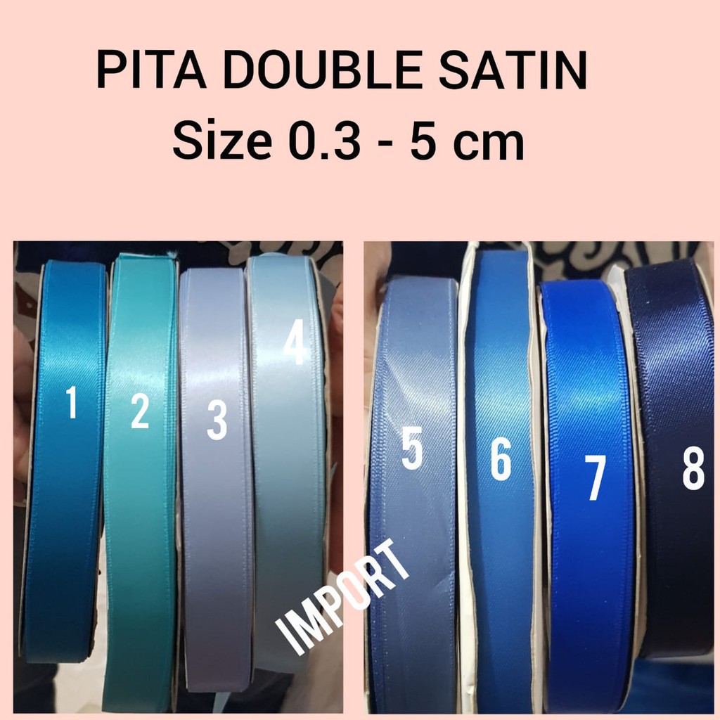 PITA DOUBLE SATIN | PITA KADO | PITA HAMPERS | BAHAN CRAFT JUAL PER YARD (11 SIZE)