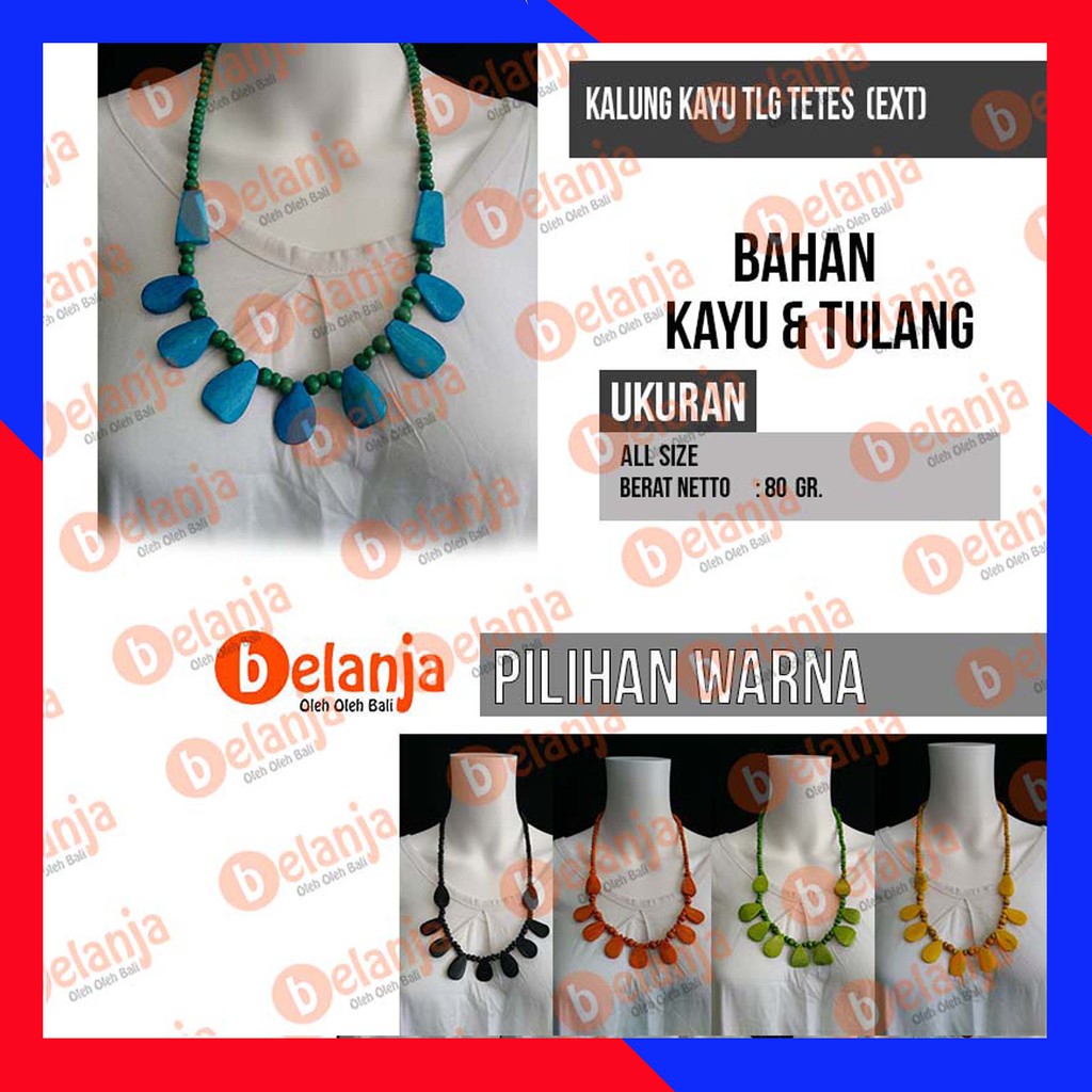 Kalung Kayu Tulang Tetes / kalung kayu vintage oleh oleh bali