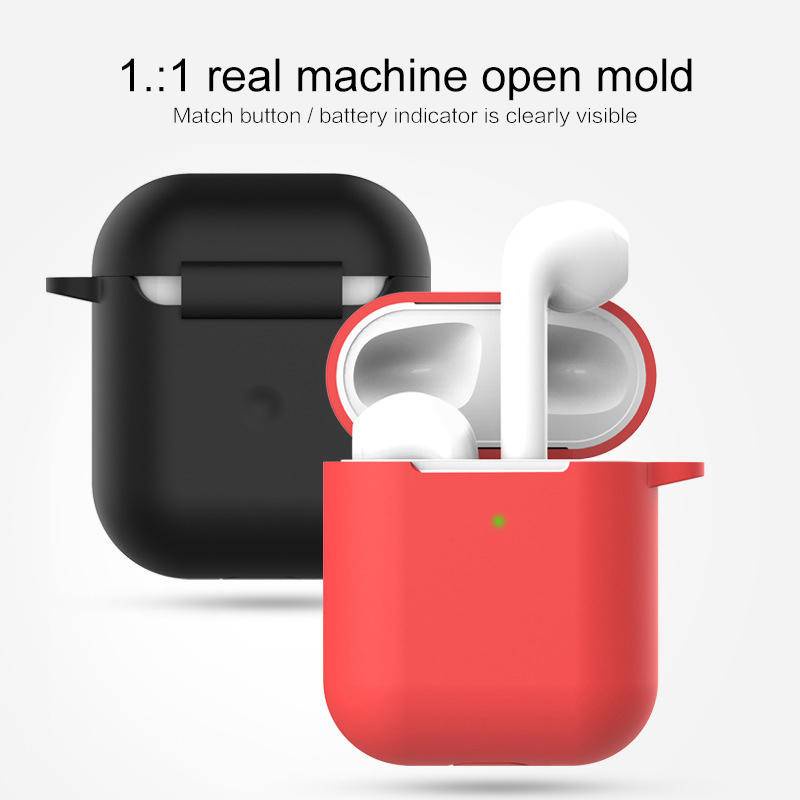 Case Pelindung Earphone Wireless Bahan Silikon Dengan Kait Untuk Apple Airpods 1 2 3 Pro