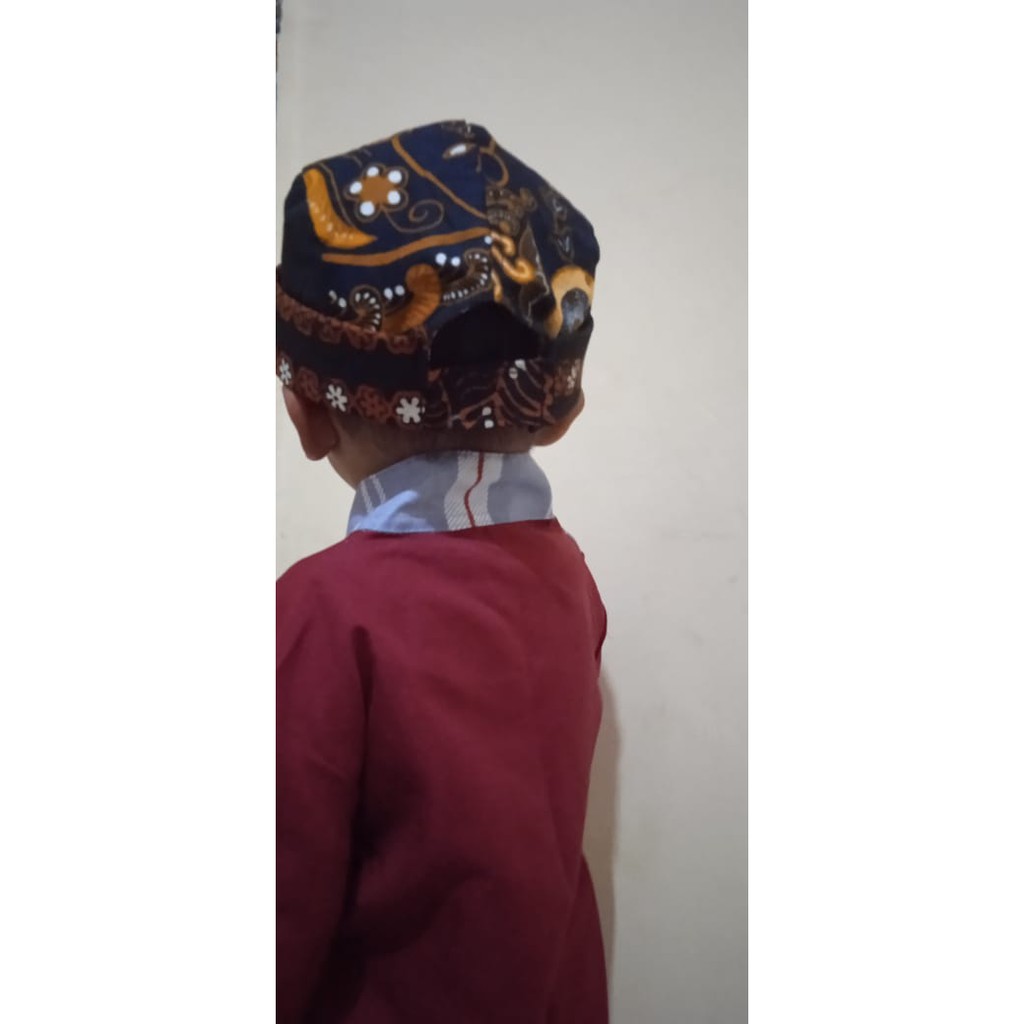 Topi Batik Anak - Kupluk Anak Batik Khas Putra Sunda - Peci Batik Anak Khas