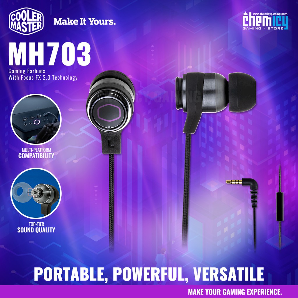 Cooler Master MH703 In-Ear Gaming Earphones with Hi-Fi Sound