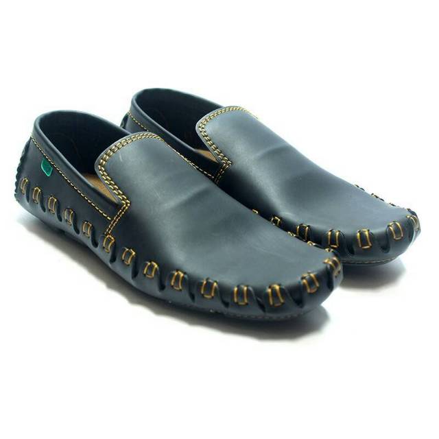 KING - BLACK MASTER ORIGINAL | Sepatu Slip-on Slop Santai Kerja Main Semi Kulit Murah