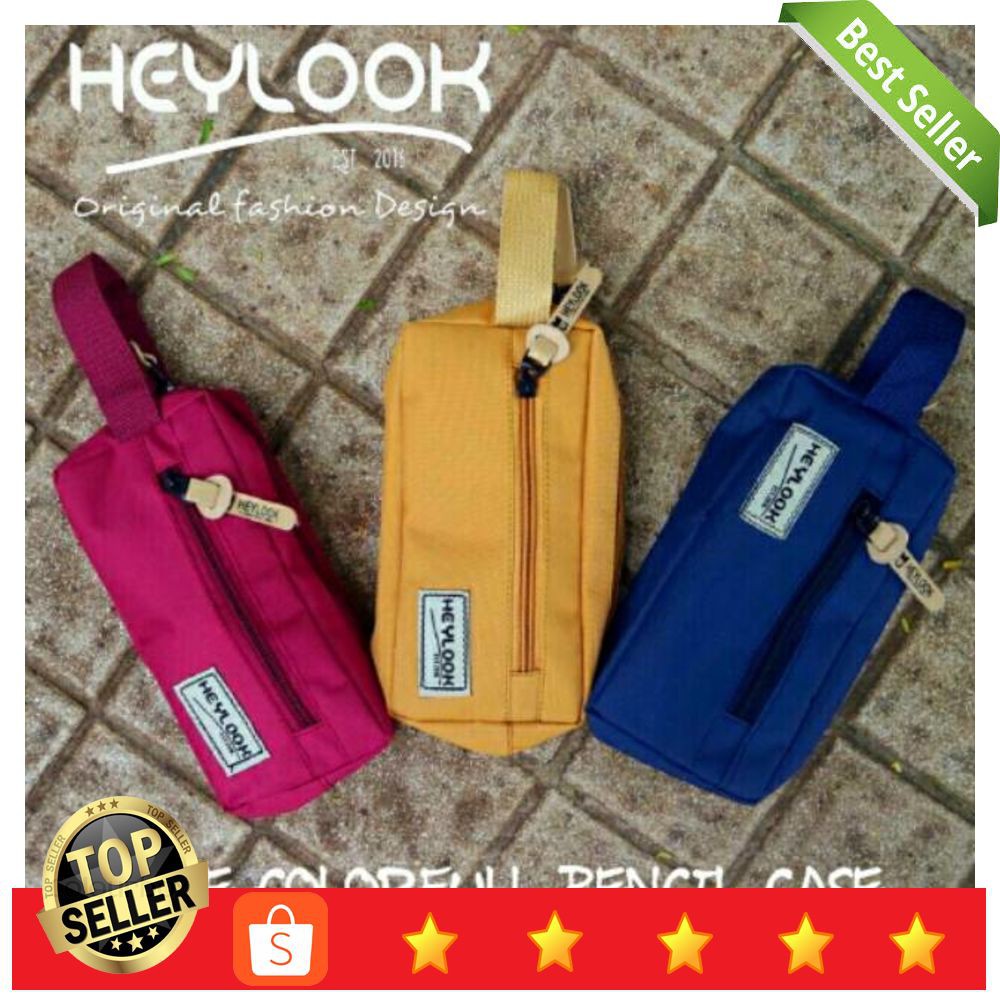 

TEMPAT PENSIL ORIGINAL HEYLOOK PENSIL CASE HIPPO BAGS ORGANIZER TAS SEKOLAH ANAK POUCH BAG HAND BAG