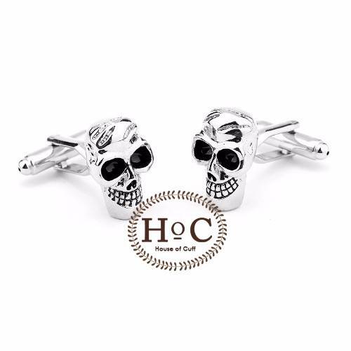 CUFFLINK CUFFLIN180000KS MANSET KANCING KEMEJA FRENCH CUFF SMILING SKULL CUFFLINKS