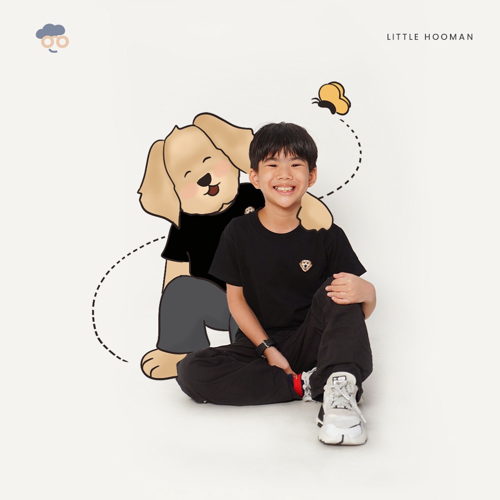 

LITTLE HOOMAN T-shirt Golden in Black - Unisex