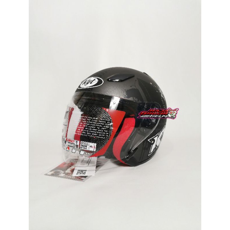 HELM KYT DJ MARU MOTIF 10 GUNMETAL DOFF HELM TOURING KYT DJMARU MOTIF MURAH HELM KYT DJMARU ORIGINAL-2