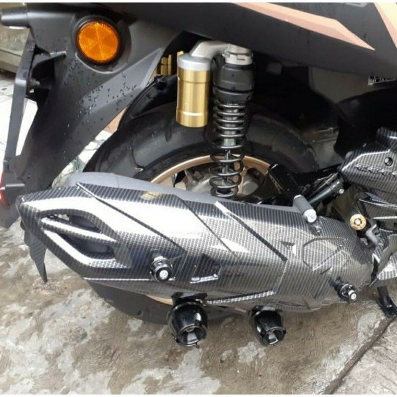 Cover Tutup Knalpot All New Nmax 155 Carbon Nemo/ Cover Knalpot Nmax New 2020 Carbon Nemo