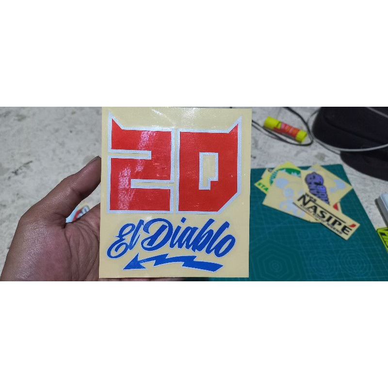 stiker el diablo quartararo moto GP