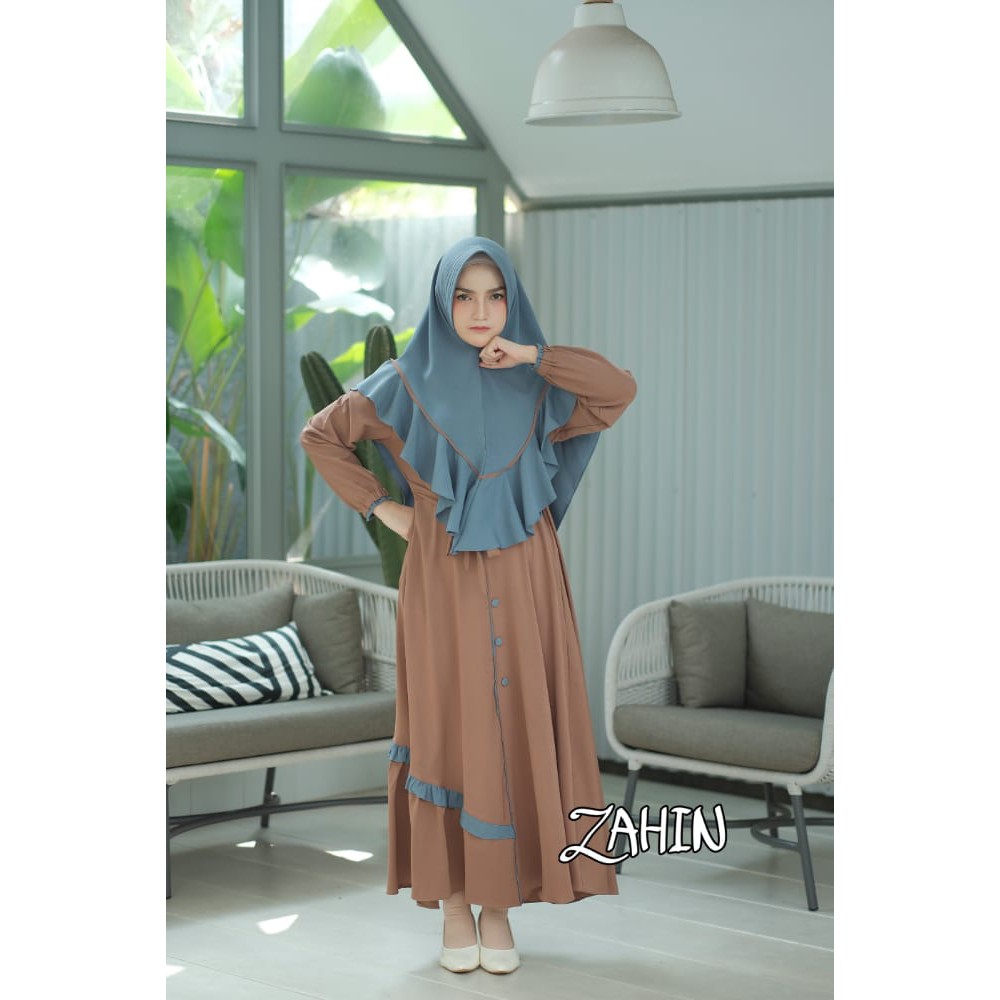 GAMIS ELISYA SET SYARI BY ZAHIN/ GAMIS SET ITY CREPE BY ZAHIN/ DRESS TERBARU BY ZAHIN