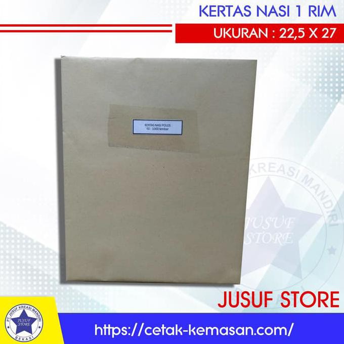 

Pmind324- Kertas Nasi 22,5X27Cm 1 Rim 468G