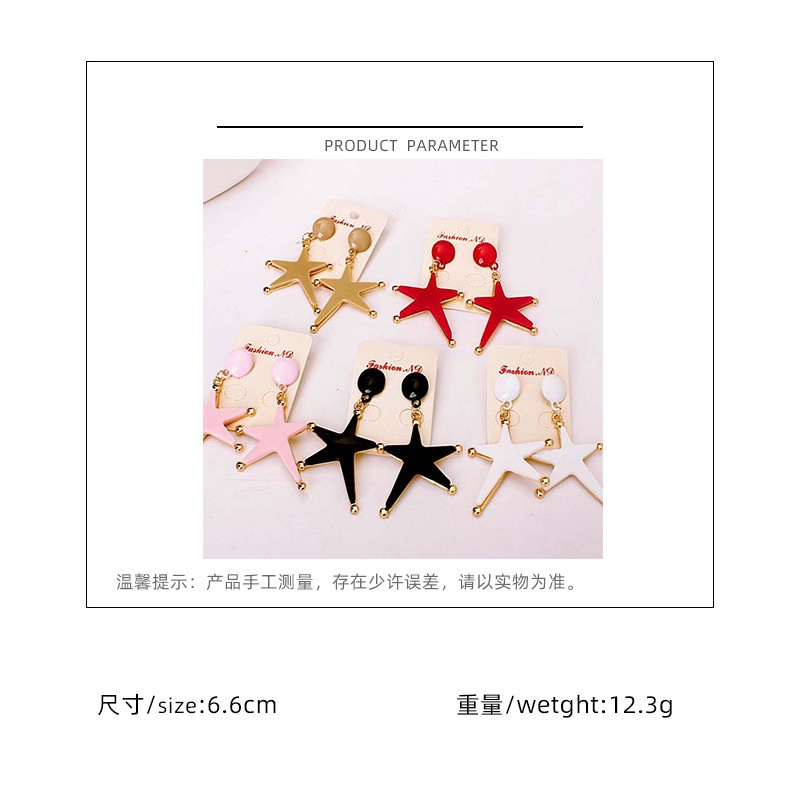 Berlebihan akrilik Pentagram anting-anting fashion XINGX anting-anting Korea gaya chic dan unik sede