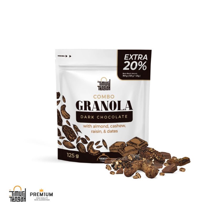 

Granola Premium Timur Tengah 125 gr Sereal Makanan Sehat Rasa Vanilla Honey Dark Choco