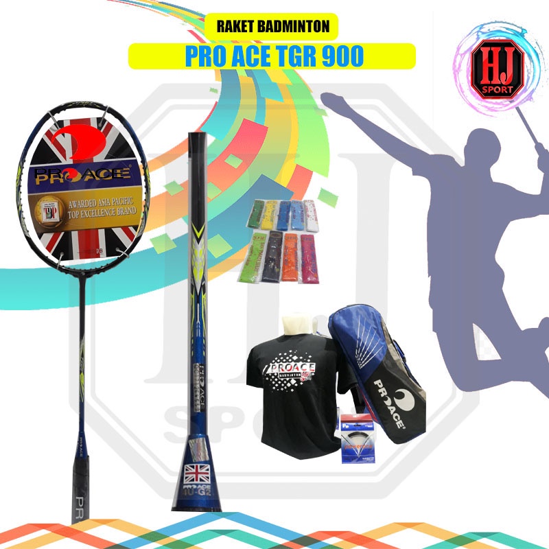 Raket Badminton Original Pro Ace TGR 900 Bonus Komplit