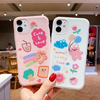 Milk Coffee Bear Motif Soft Case Iphone 5 5S 6 6S 7 8 Plus