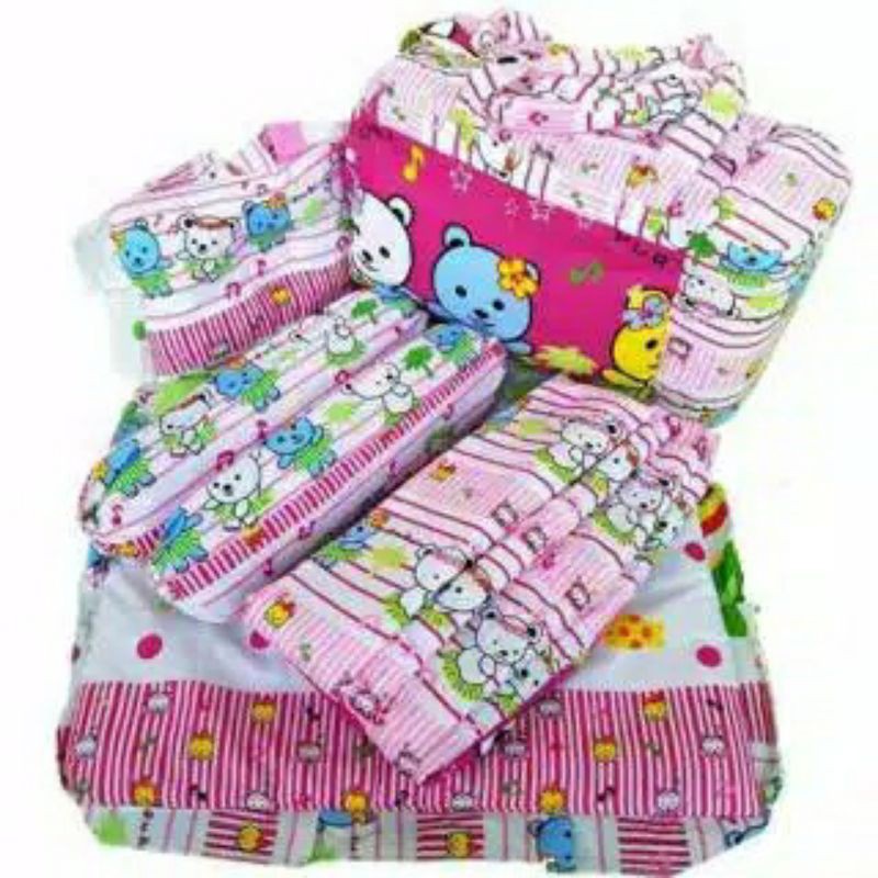 KADO BAYI PAKET KOMPLIT-PAKET KADO BAYI-GIFT SET 4 IN 1 TAS GENDONGAN SAMPING BANTAL GULING ALAS TIDUR