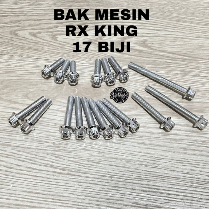 baut probolt new model rx king rx z rxk stainless stell 2 kunci original thailand isi 17 baut bak mesin kalter magnet