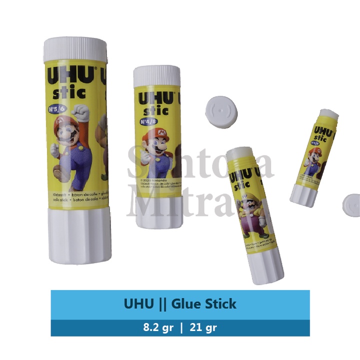 

Lem Kertas UHU Stic Glue Stick Padat Kecil 8.2 gr & Besar 21 gr
