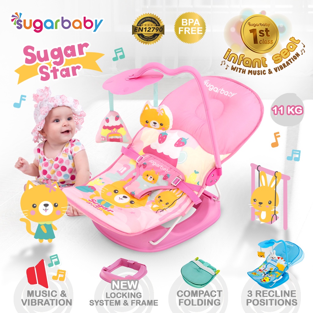 Makassar - Sugarbaby 1st Class Infant Seat-Kursi Musik &amp; Getar Bayi-Kursi Lipat Bayi