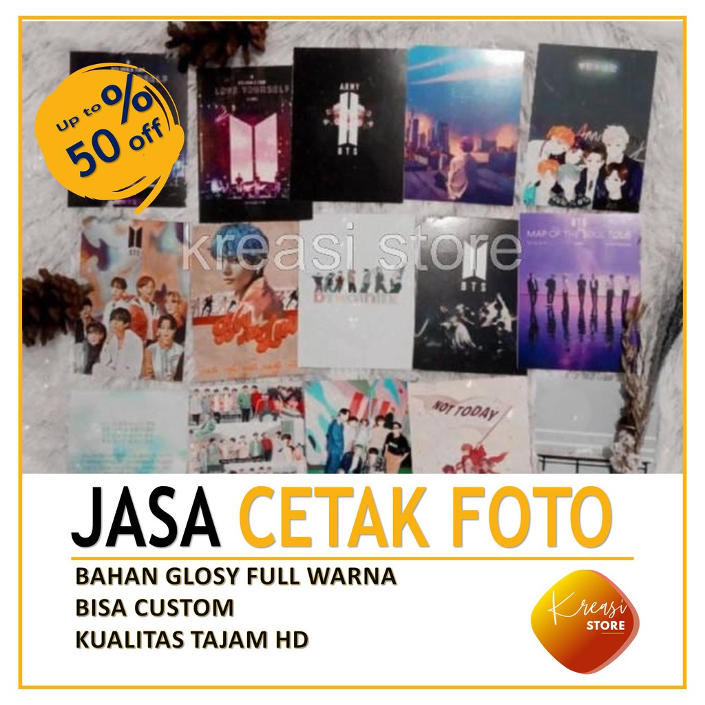 

kreasi store - (MINIMAL ORDER 16pcs) - POSTER BTS TERMURAH CETAK FOTO BISA CUSTOM - MINI POSTER