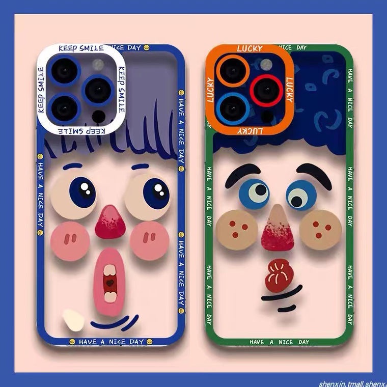 IPHONE Soft Case Silikon Transparan Motif Anak Laki-Laki / Perempuan 13 / 12pro Max / 11 / XS / XR / X / 8 / 7 / 6plus Mini