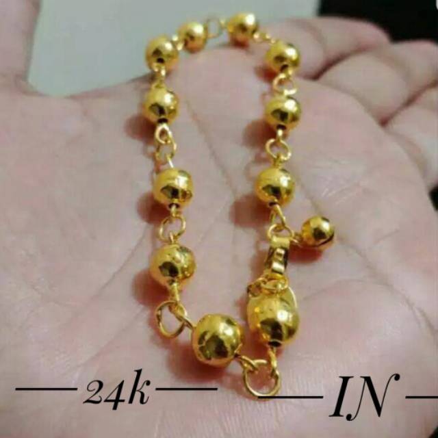 Xuping gelang bola lapis emas 24k