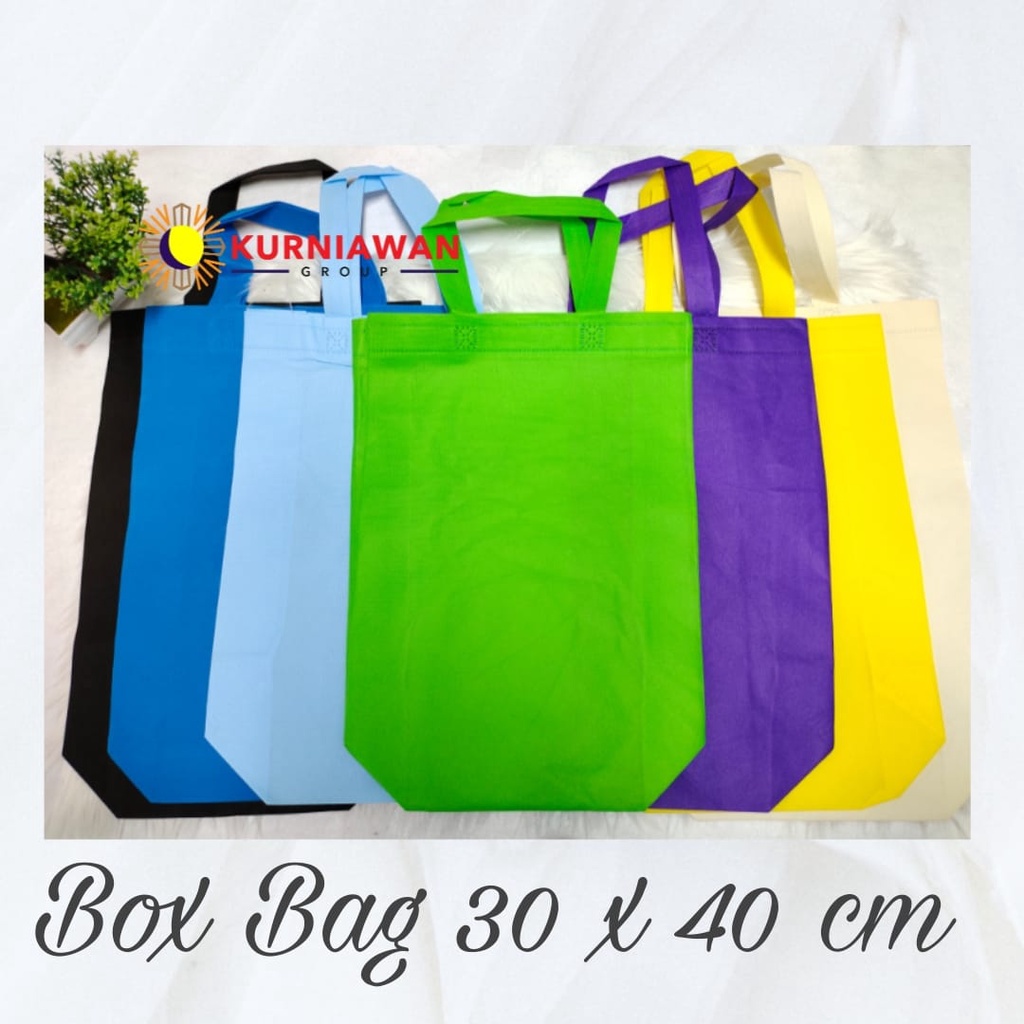 

Goodie Bag Tas Belanja Bb 30 Dus Kotak Nasi Box Kue 30x40x10 Spunbond Tote Bag Sourvenir Weding Hajatan Perlusin ( 12 Pcs )