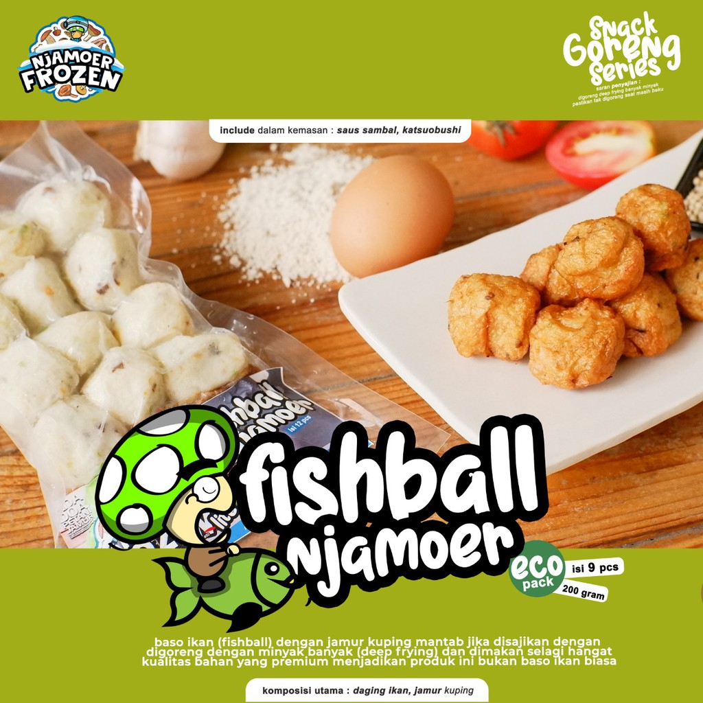 

FISH BALL NJAMOER (9pcs) ( Jamur Kuping )