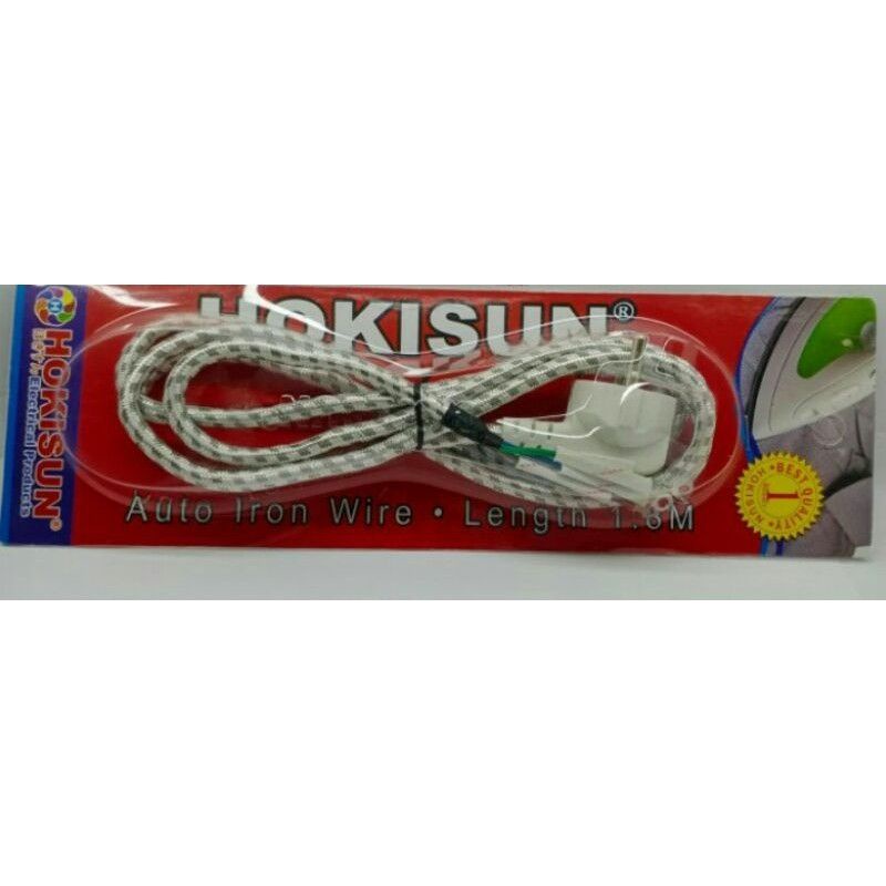 kabel setrika ardeisi 3 kabel panjang 1.8m merk hokisun SNI