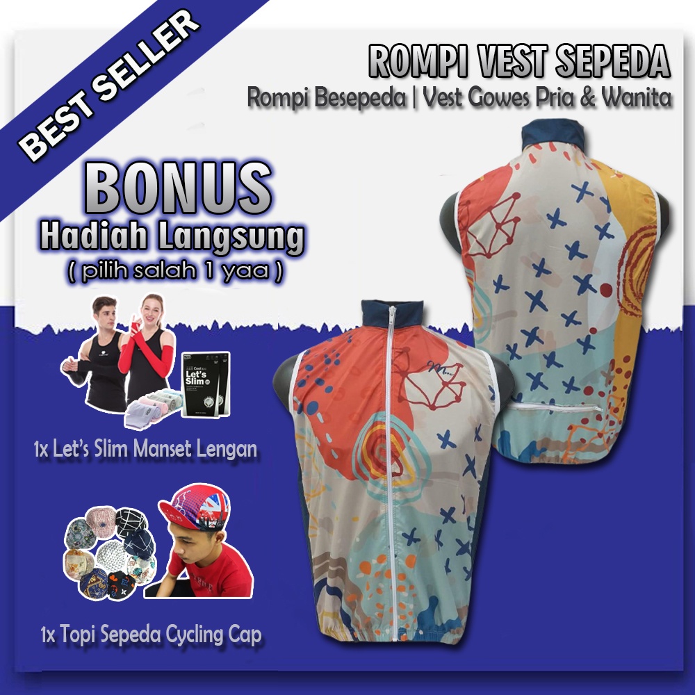 Vest Sepeda Gowes Rompi Folding Bike Unisex Jaket Olahraga Bersepeda