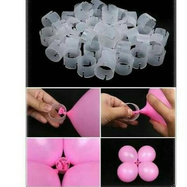 Klip Balon Annulus isi 10bh - Alat Dekor Balon Pesta