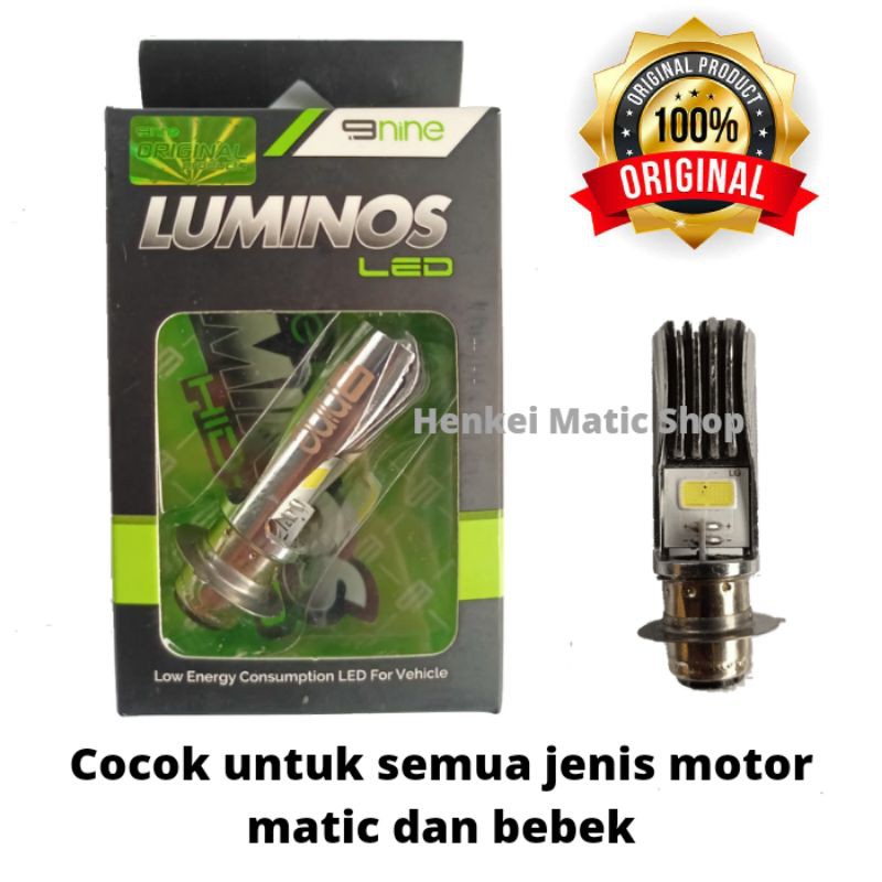 Luminos Led H6 Lampu Depan Motor Bebek Matic AC DC Putih Original