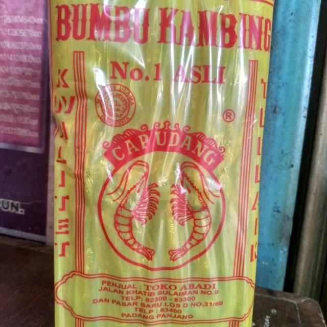 

Bumbu kambing cap udang sachet isi 20 total 1 kg