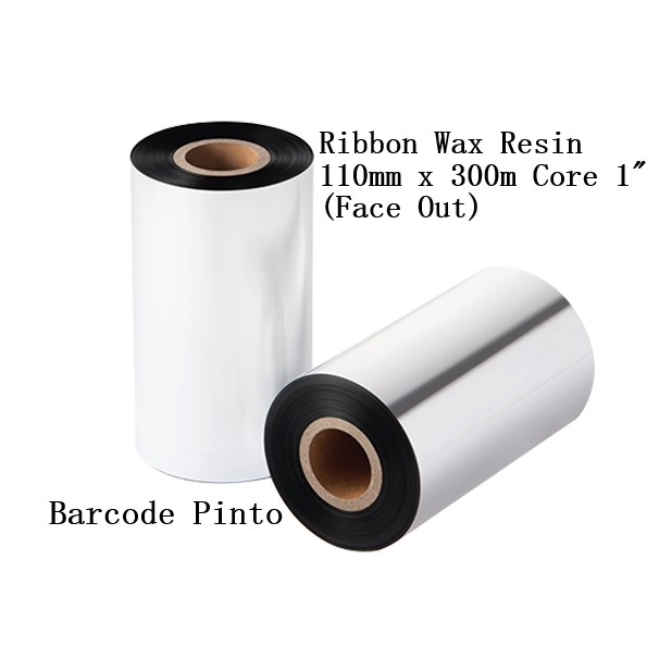 Ribbon Wax Resin 110mm x 300m Core 1 Inchi (Face Out) / Pita Ribbon Barcode