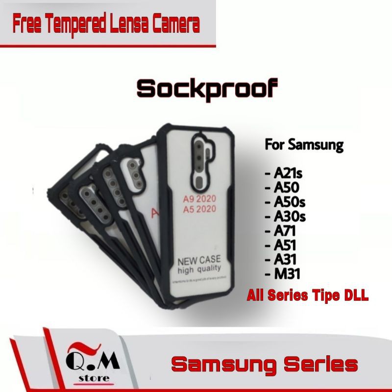 Case Samsung  A05S / A05 / A54 5G / A34 5G / A24 / A21 / A50 / A50s / A30s / A71 / A51 / A31 / M31 Airbag Shockproof Transparent