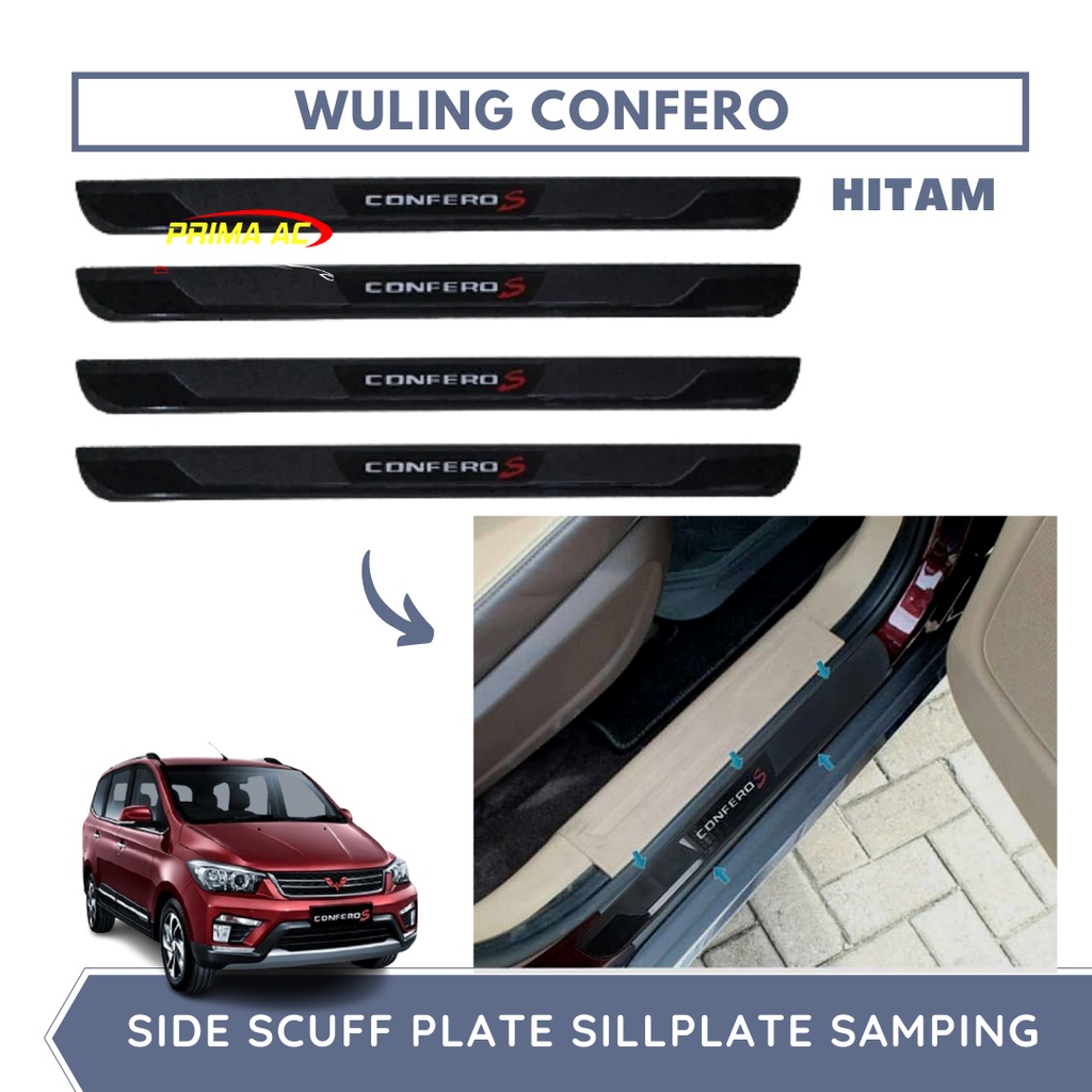 PROMO / CUCI GUDANG SIDE SCUFF PLATE SILLPLATE SAMPING WULING CONFERO AKSESORIS VARIASI MOBIL