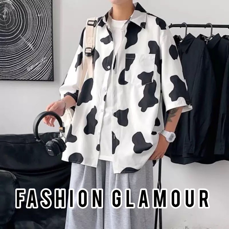 KEMEJA IMPORT PRIA WANITA KOREA AMERIKA BTS COW BRITISH VINTAGE ORIGINAL HN35