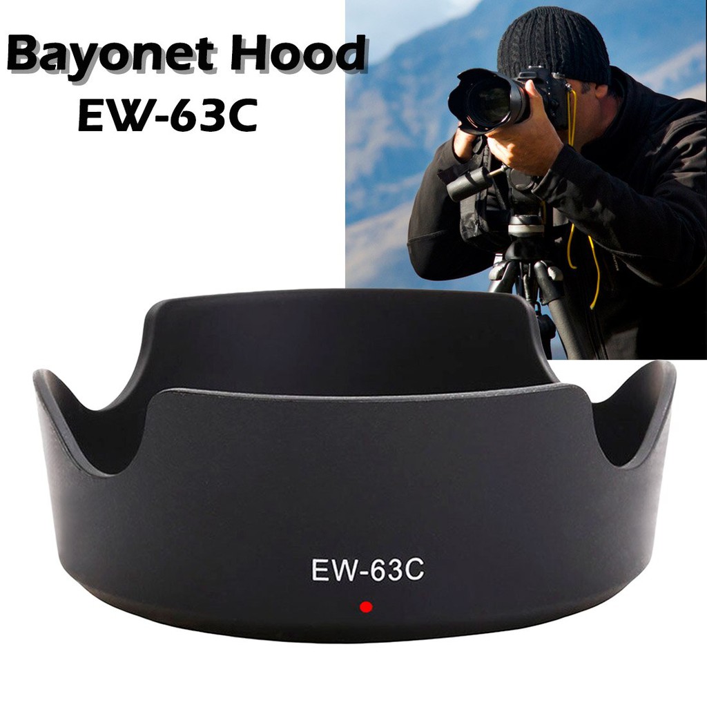 Lens Hood Canon EW63C 58mm EF-S 18-55mm STM &amp; EF-S 55-250mm STM Tudung Lensa EW-63C Bayonet Camera