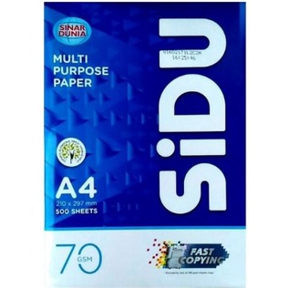 

Kertas Hvs A4 70Gr Sidu (2 Box=5Rim) Khusus Gosend