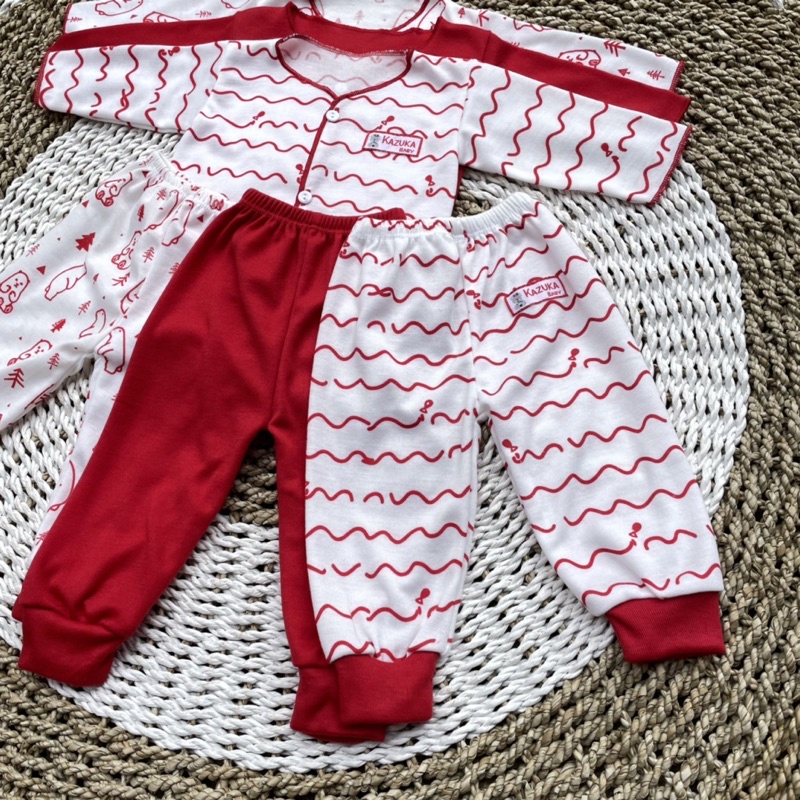 3 PCS Baju Bayi Lengan Panjang + Celana Panjang Bayi Baru Lahir Baju Bayi Setelan Warna Kuning Celana Bayi Newborn Bayi Hadiah Lahiran Bayi DNW BABY