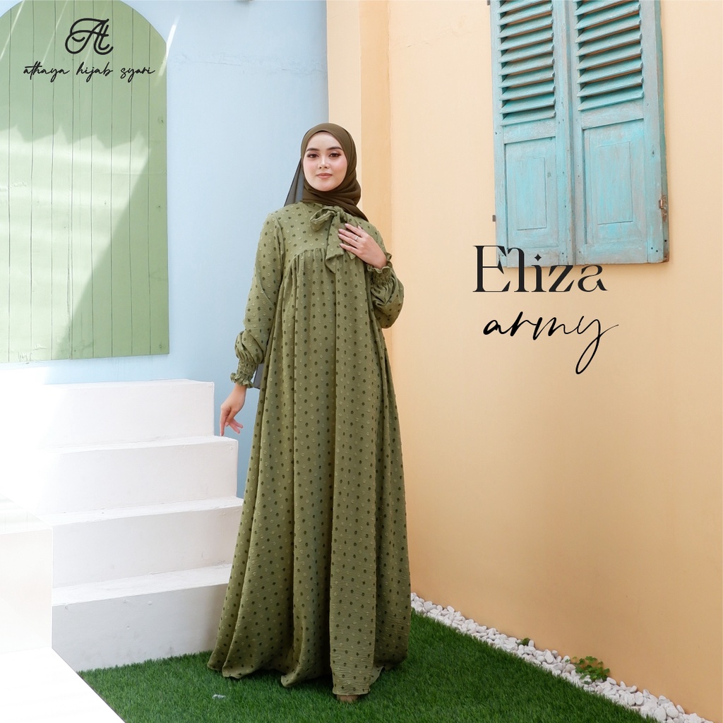 Athaya - Eliza Daily Series - Army | Maxi Dress Crinkel Busui Friendly
