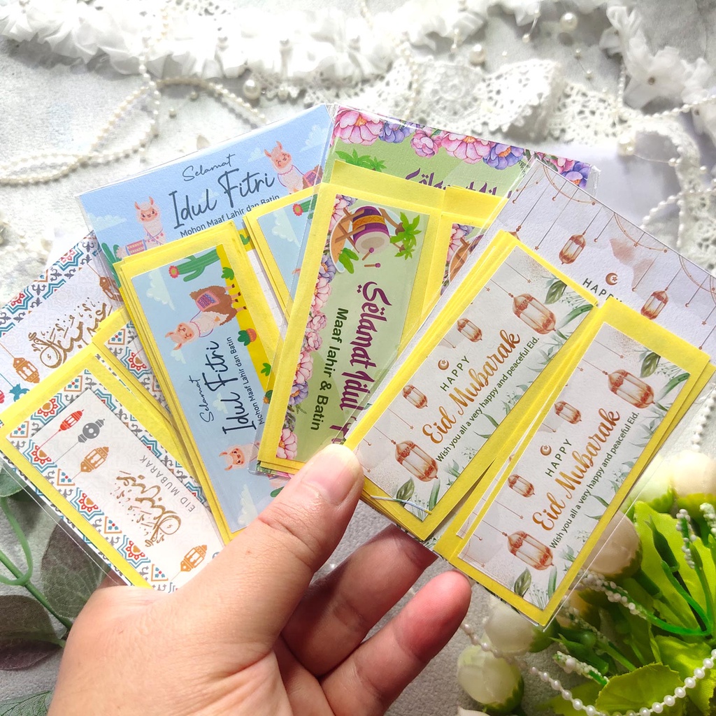 

STICKER / STIKER 7x2,5cm LUCU CUTE MEMPERCANTIK PAKET LEBARAN EID MUBARAK RAMADAN IDUL FITRI PACKAGING PACKING SEAL HAMPERS READY STOK