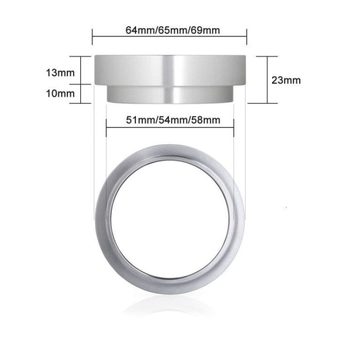 Intelligent Dosing Ring Espresso Tamper Aluminium 53mm - YXA044