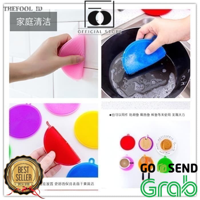 BELI 1 GRATIS 2 HARGA 3 PCS Sponge Silicone Serbaguna Pembersih Dapur