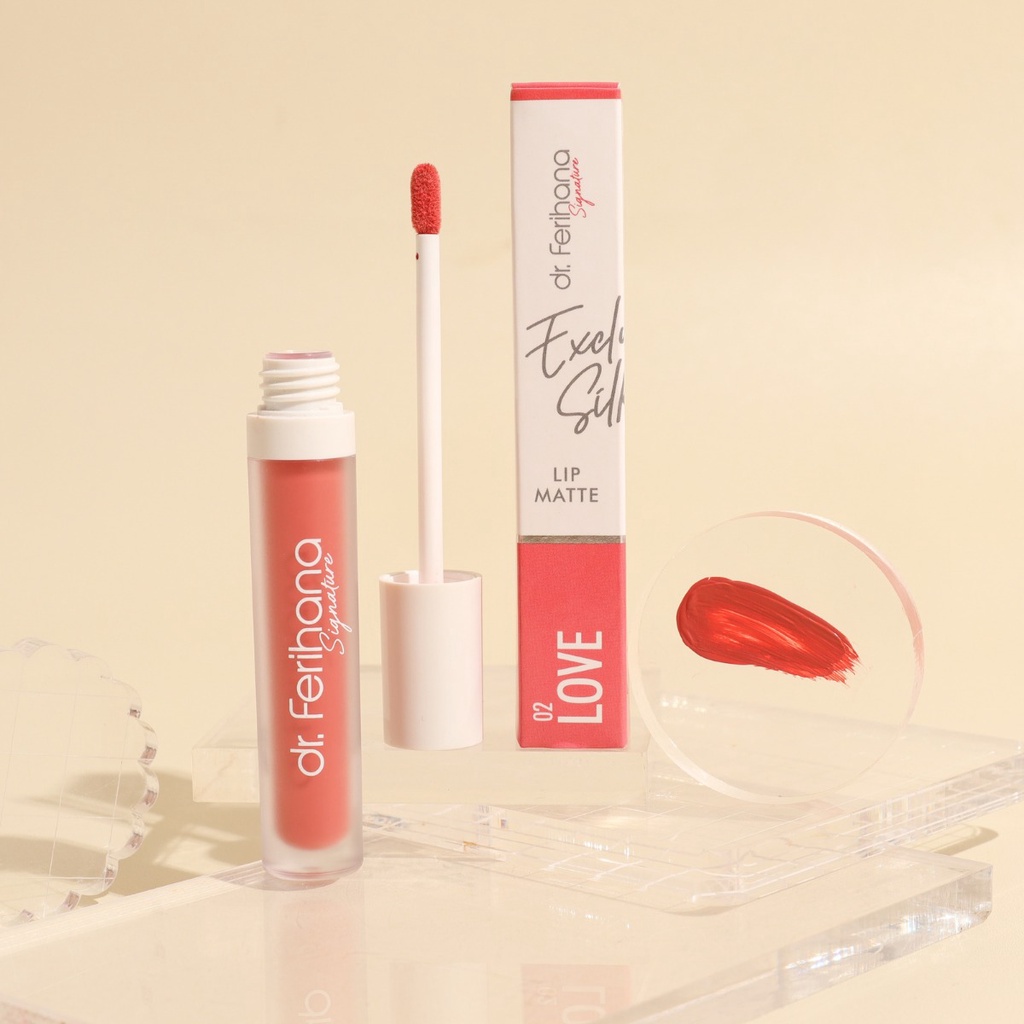 Exclusive Silky Lip Matte DR. FERIHANA COSMETICS &amp; SKINCARE Merupakan Pewarna Bibir dengan Warna Ringan Natural Kalem dilengkapi dengan Bahan Alam yang Menjaga Kesehatan Bibir