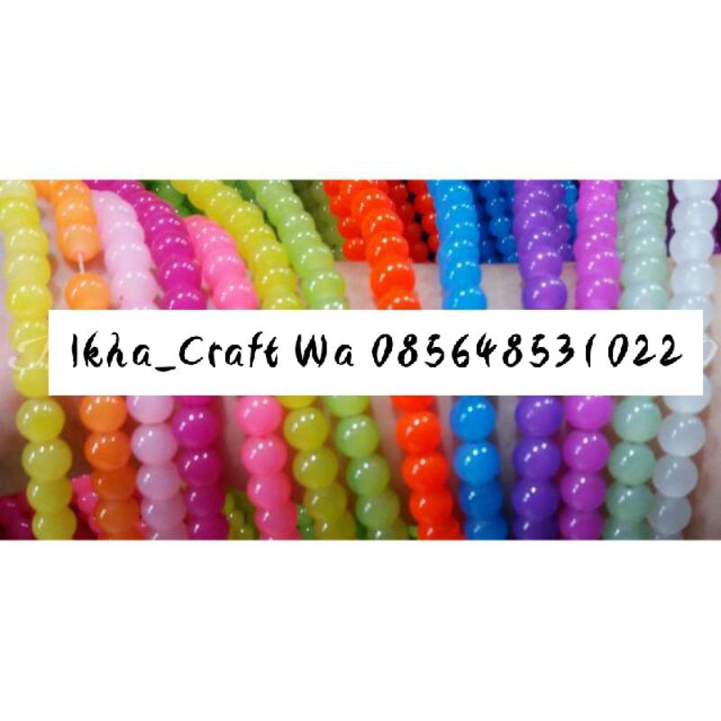 Mutiara kaca Dop Bening 10mm