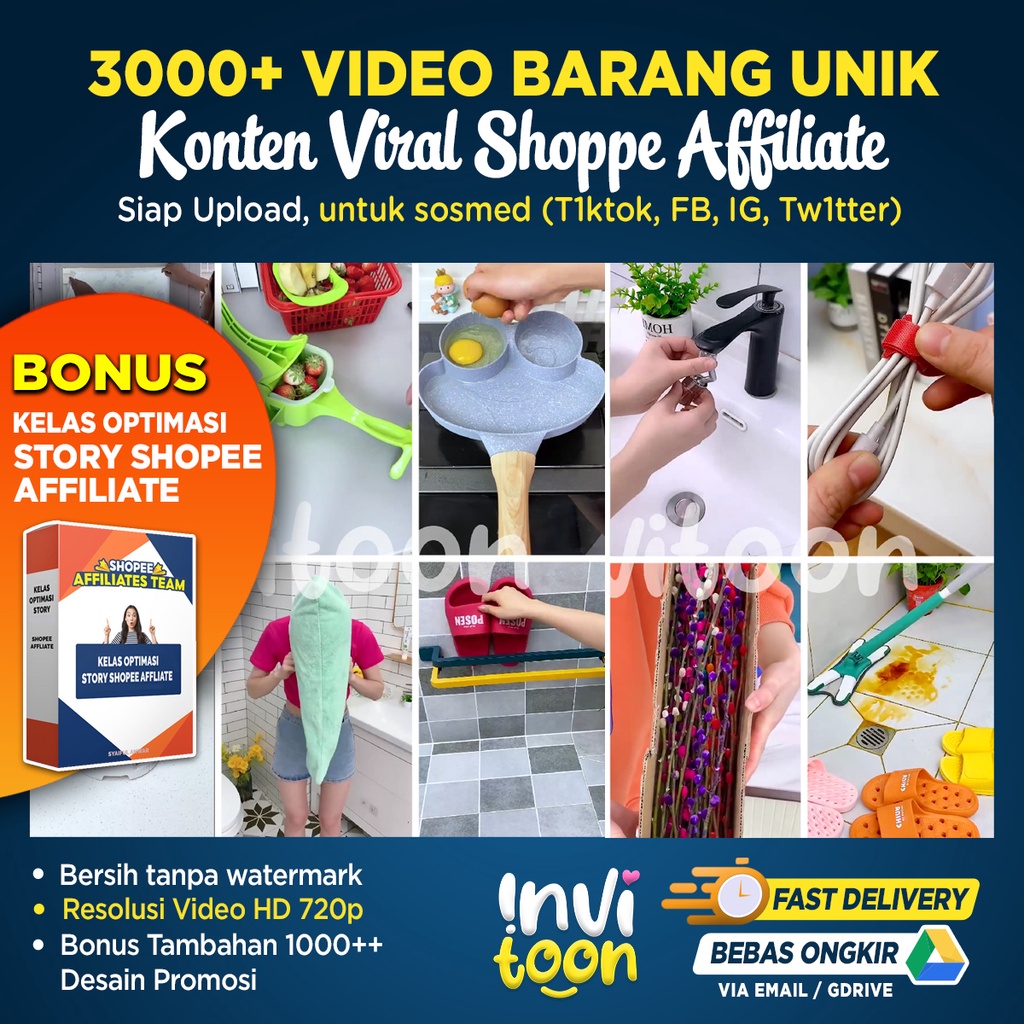 3000+ Video Konten Viral untuk sosmed - Video China Shopee Affiliate