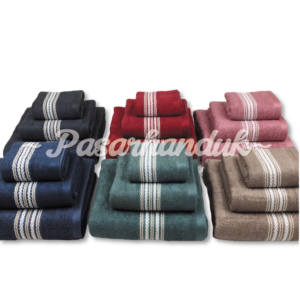 Paket 3 Pcs Handuk Morning Whistle Corda (30x70 50x100 70x135) Handuk Mandi Dewasa