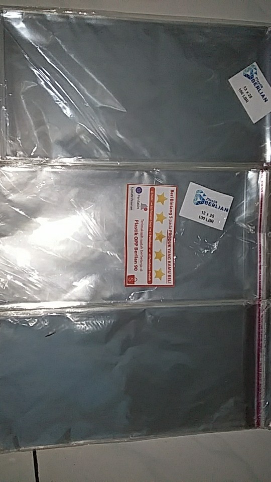 Plastik Opp 13 X 25 Cm 20 Mic / Plastik Undangan / Plastik Aksesoris
