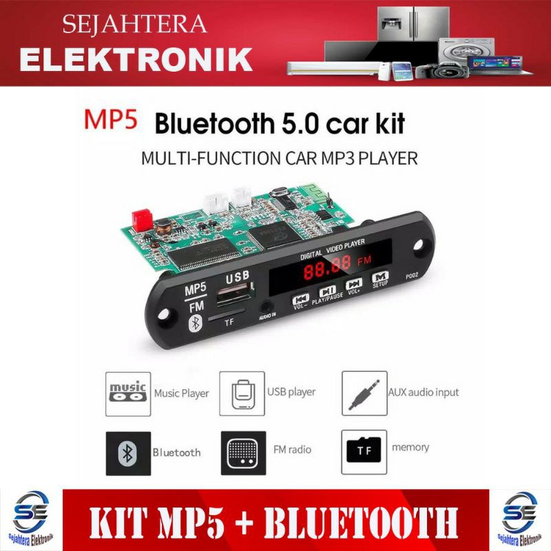 Rangkaian KIT USB MP5 DIGITAL VIDEO PLAYER BLUETOOTH / FM RADIO / KIT MP5 VIDEO PLAYER